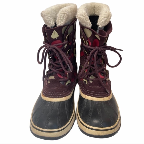 Sorel Women's Size 8 Purple Winter Faux Fur Lined Winter Boots NL1557-207 - Picture 7 of 15